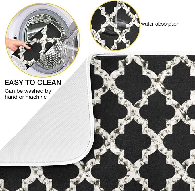 Super Absorbent Dish Drying Mat, Microfiber Fast-Drying Dish Mat, Kitchen Dish - Image 2