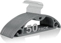 Grey Plastic Hangers 50 Pack: No Shoulder Bumps Ultra Thin Plastic Hanger by TARANCH