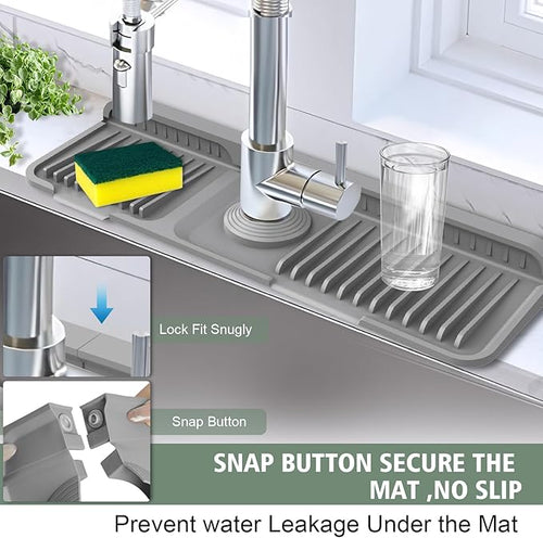 17.7-Inch Kitchen Sink Splash Guard Mat | 7° Slope - Image 2
