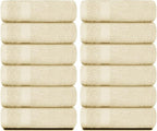 White Classic Luxury Cotton Washcloths 13x13 Inch - Image 2