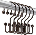 Titanker Shower Curtain Hooks Bronze, Minimalist Simple Double Glide Shower by Titanker