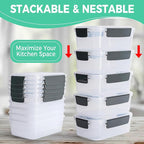 YORY 5 cup Plastic Food Storage Containers - Image 2