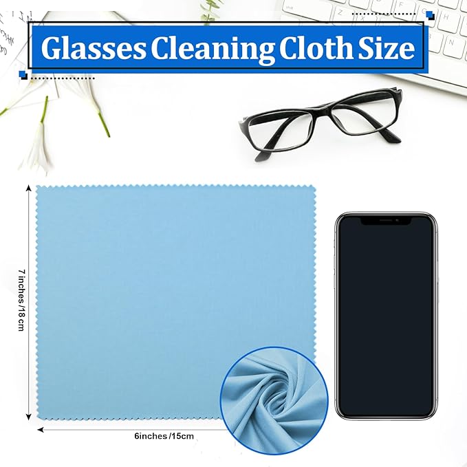 21 Pack Glasses Cleaning Cloths, Premium Ultra-Soft Lens Wipes Cloth - Image 2