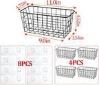 Hanging Kitchen Baskets Adhesive Sturdy Wire Storage Baskets - Image 2