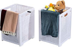 42L Collapsible Plastic Laundry Baskets, Foldable Laundry Hamper - Image 6
