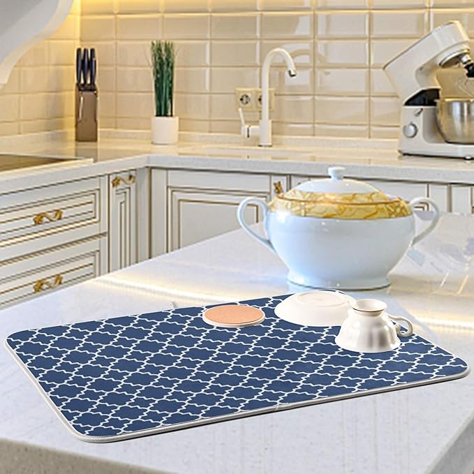 Super Absorbent Dish Drying Mat Microfiber Fast-Drying Dish Mat 16" x 18" - Image 6