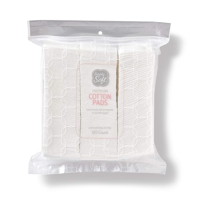 Simply Soft Premium Cotton Pads, 100% Natural and Lint-Free Cotton, - Image 2