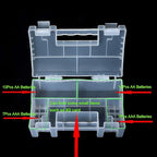 YXQ AA AAA Battery Storage Box Organizer Holder Portable Clear Plastic Case - Image 2