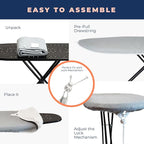 Ironing Board Cover and Pad, 4 Layers Extra Thick Heavy Duty Padded Cover - Image 3