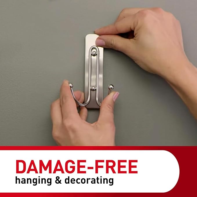 Command Large Double Bathroom Wall Hook, Damage-Free Hanging - Image 7