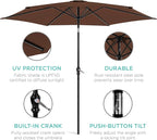 Best Choice Products 10ft Outdoor Table Compatible Steel Polyester Market Patio Umbrella w/Crank and Easy Push Button Tilt - Image 5