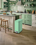8 Gallon Slim Trash Can with Soft Close Lid, Stainless Steel Trash Can with - Image 2