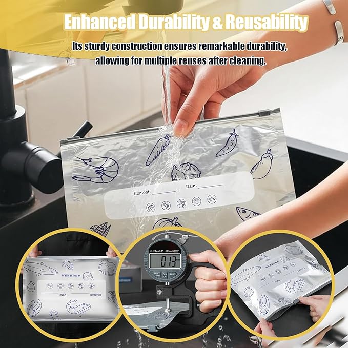 Reusable Aluminum Foil Sealable Storage Bags - Image 5