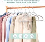 Pack of 30 Coat Hangers, Space-Saving Plastic Clothes Hangers, 0.2 Inches Slim - Image 7