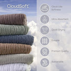 SKL Home CloudSoft Cotton Luxury 2-Piece Hand Towel Set - Image 3