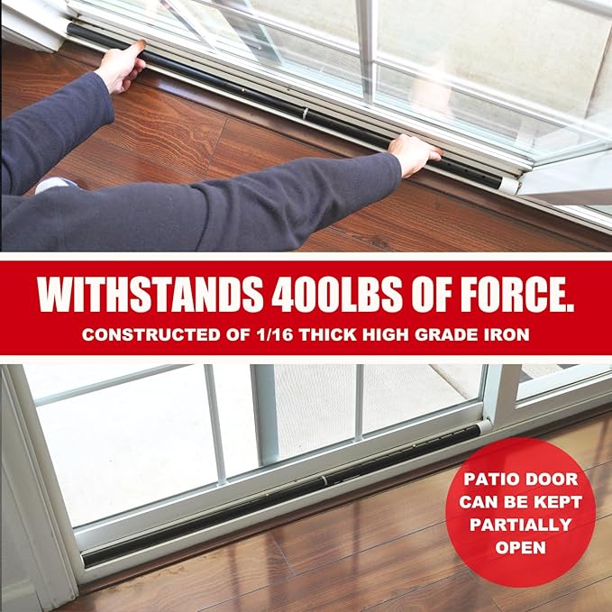 SECURITYMAN 2-in-1 Door Security Bar & Sliding Patio Door Security Bar via - Image 7