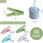 48 Pack Plastic Clothes Pins Heavy Duty Outdoor - Image 4
