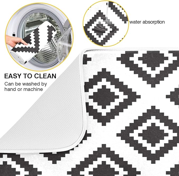 Super Absorbent Dish Drying Mat, Microfiber Fast-Drying Dish Mat, Kitchen Dish - Image 2