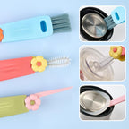 Generic 3 in 1 Cup Lid Cleaning Brush, Nylon Bristles, 2 Pack - Image 2