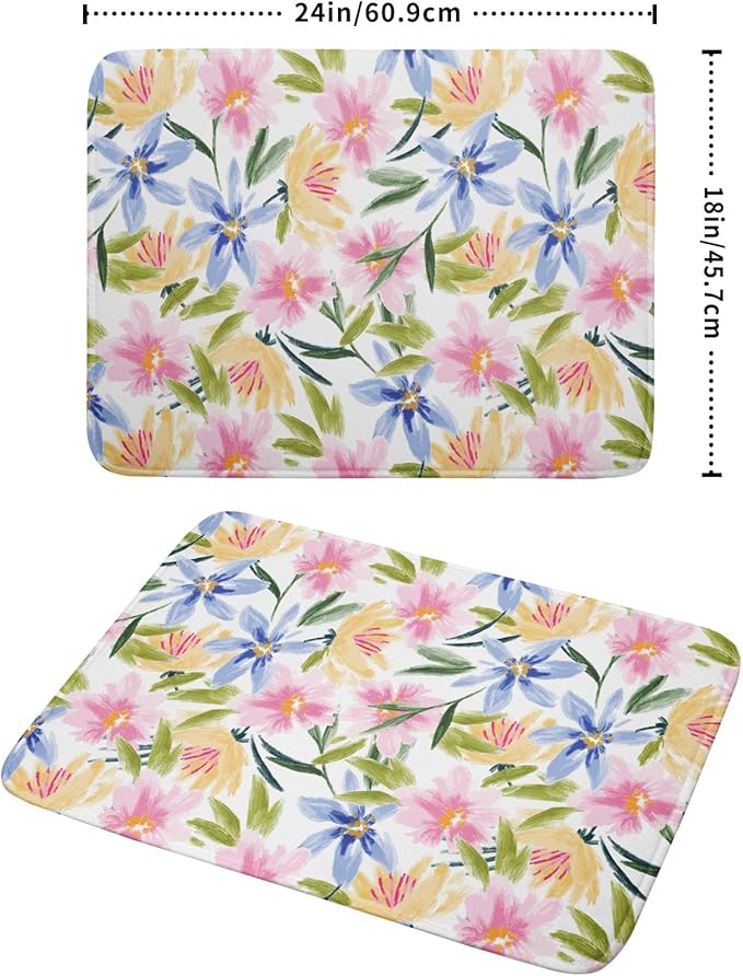 Aportt Spring Summer Floral Dish Drying Mat - Image 2