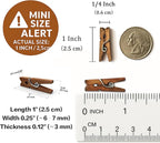 LWR CRAFTS Wooden Mini Clothespins 100 Per Pack 1" 2.5cm - Image 6