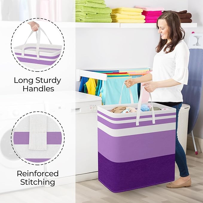 StorageRight Large Collapsible Laundry Basket Hamper - Image 4