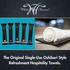 White Towel Services 8" x 8" inch Moist Cotton Towel Individually Wrapped - Image 3