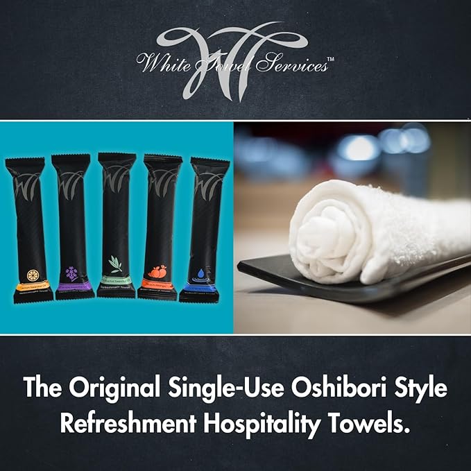 White Towel Services 8" x 8" inch Moist Cotton Towel Individually Wrapped - Image 3