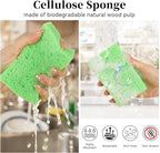 6 Pcs Kitchen Sponges for Dishes Cleaning, Non Scratch for Non Stick Cookware - Image 3