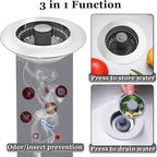 3 in 1 Kitchen Sink Stopper, Pop Up Kitchen Sink Drain Strainer, - Image 2