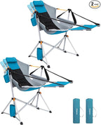KingCamp Hammock Chair with Footrest – Heavy Duty Swinging Rocking Camping Chairs for Adults up to 400lbs, Folding Portable Oversized Rocker with Cup Holder & Pillow for Outdoor Beach Lawn RV Sports by KingCamp