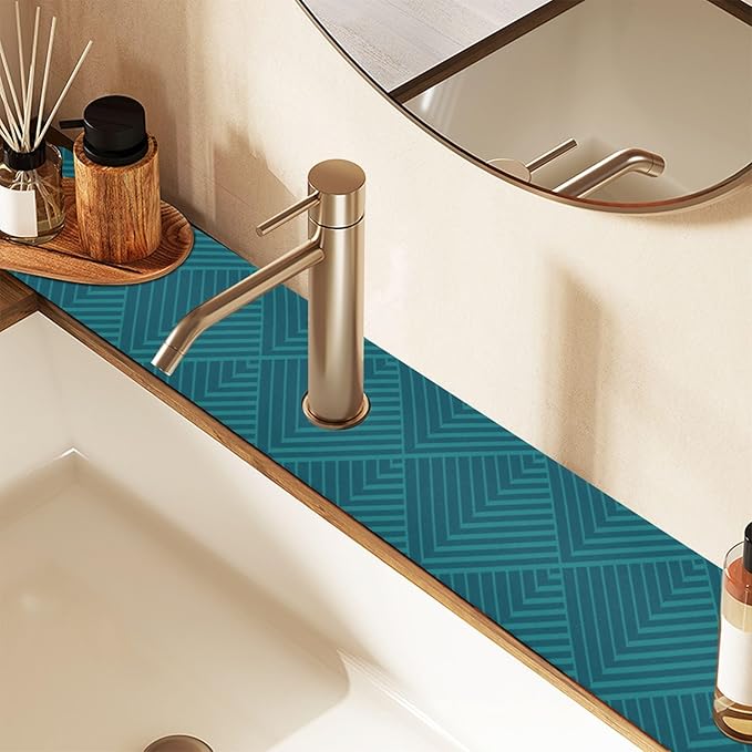 Kitchen Sink Splash Guard 2 PCS 14.7 Inch Sink Faucet Mat Splash Guard - Image 7