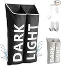 Hanging Laundry Hamper Bag XL 40x22", Space Saving over the Door Storage Bags by DONAQ