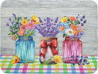 Kawani Spring Flowers Dish Drying Mat by Kawani