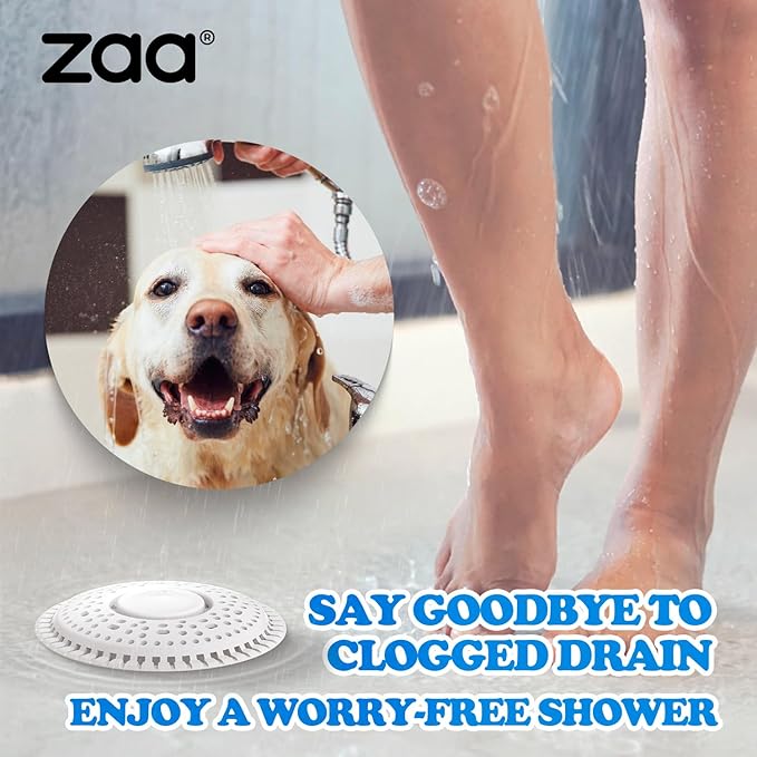 zaa Shower Drain Hair Catcher, Premium Silicone Drain Protector & Shower Drain - Image 7