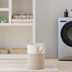 VIPOSCO Tall Laundry Hamper, Woven Rope Storage Basket - Image 7