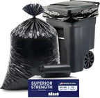 Plasticplace 95-96 Gallon Heavy Duty Black Trash Bags by Plasticplace