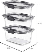Rubbermaid Brilliance Glass Storage 4.7-Cup Food Containers - Image 6