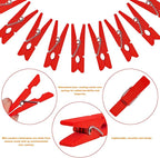 Jdesun 50pcs Wooden Photo Clips Natural Wooden Mini Laundry Pins Clothespins - Image 4