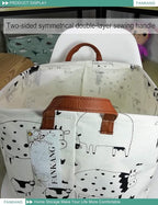 FANKANG Square Nursery Hamper Storage Bins Canvas Laundry Basket Foldable - Image 3