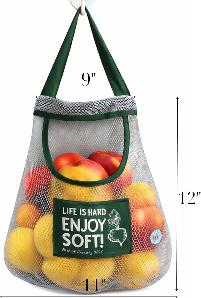 Durable Reusable Hanging Storage Mesh Bags - Image 2