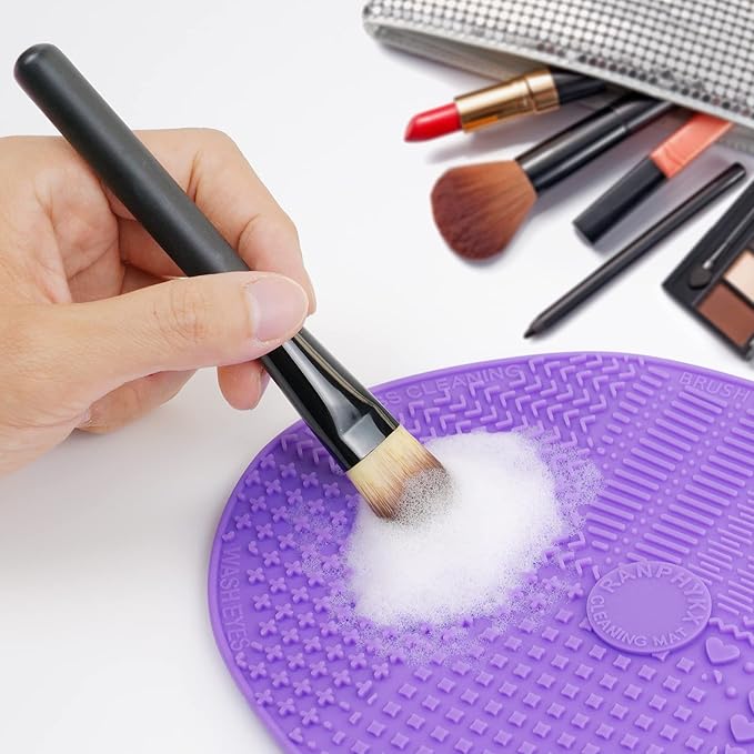 Makeup Brush Cleaner Mat Silicone Brush Cleaning Mat Big Size Make Up Brush - Image 4