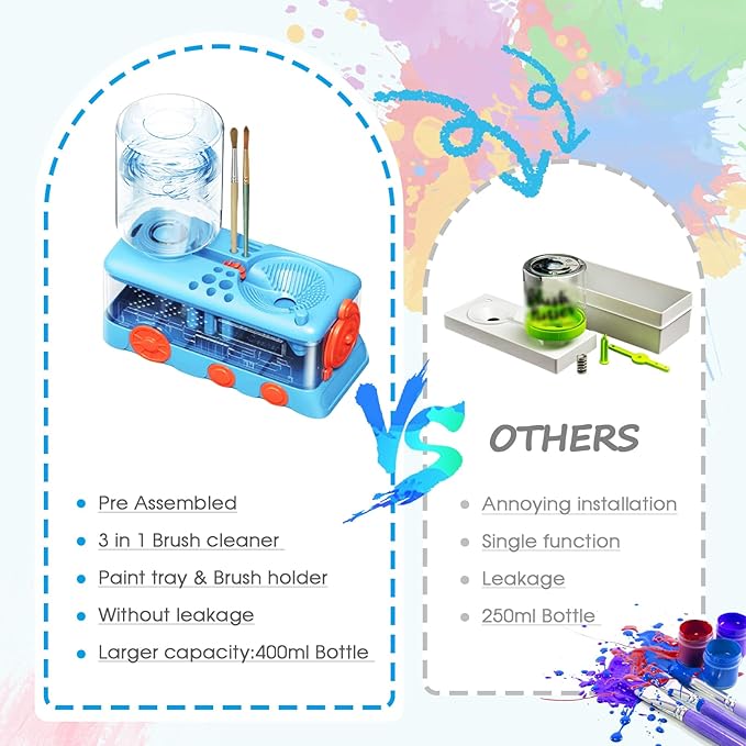 New Paint Brush Cleaner Tool, Brush Rinser Cup Painting Running Water - Image 2