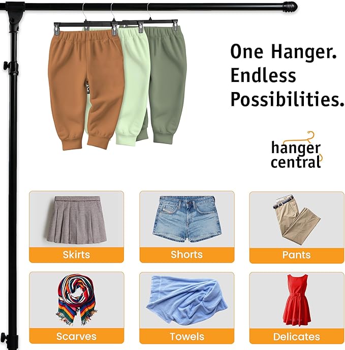Hanger Central 30 Pack Pants Hangers – 10 Inch Slim Plastic Clothes Hangers - Image 6