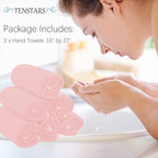 TENSTARS Silk Hemming Hand Towels - Image 2