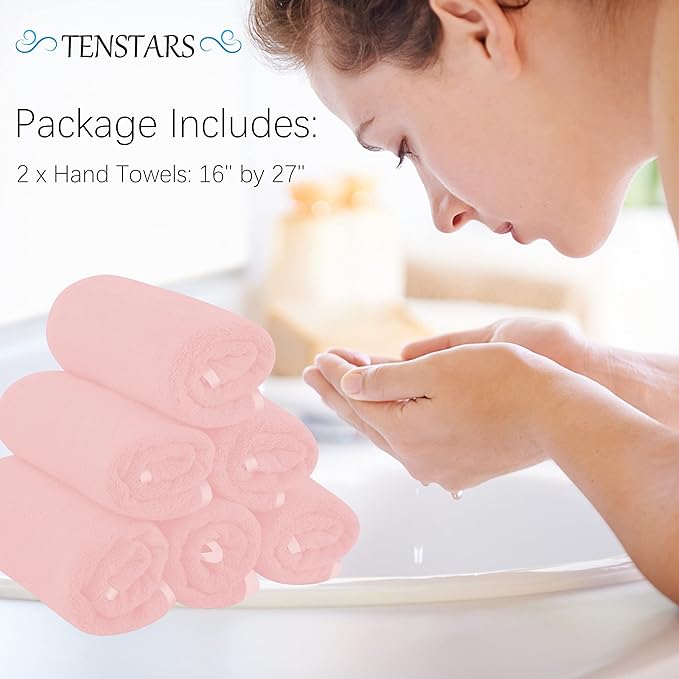 TENSTARS Silk Hemming Hand Towels - Image 2