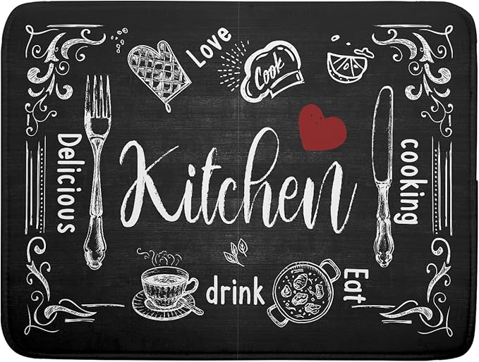 Dish Drying Mats for Kitchen Counter 16 x 18 Inch, Kitchen Drying Mat by Kawani