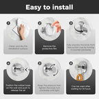 Shower Hooks for Inside Shower, Suction Cup Hooks for Glass Window, Removable - Image 4