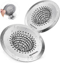 TRAPMATE 2PCS Bathtub Drain Strainer, 2.8" Patented Reversible Shower Tub Drain by TRAPMATE