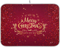 Merry Christmas Drying Mat for Kitchen Counter 16x18 Inch Christmas Dish Mat by Sweetshow
